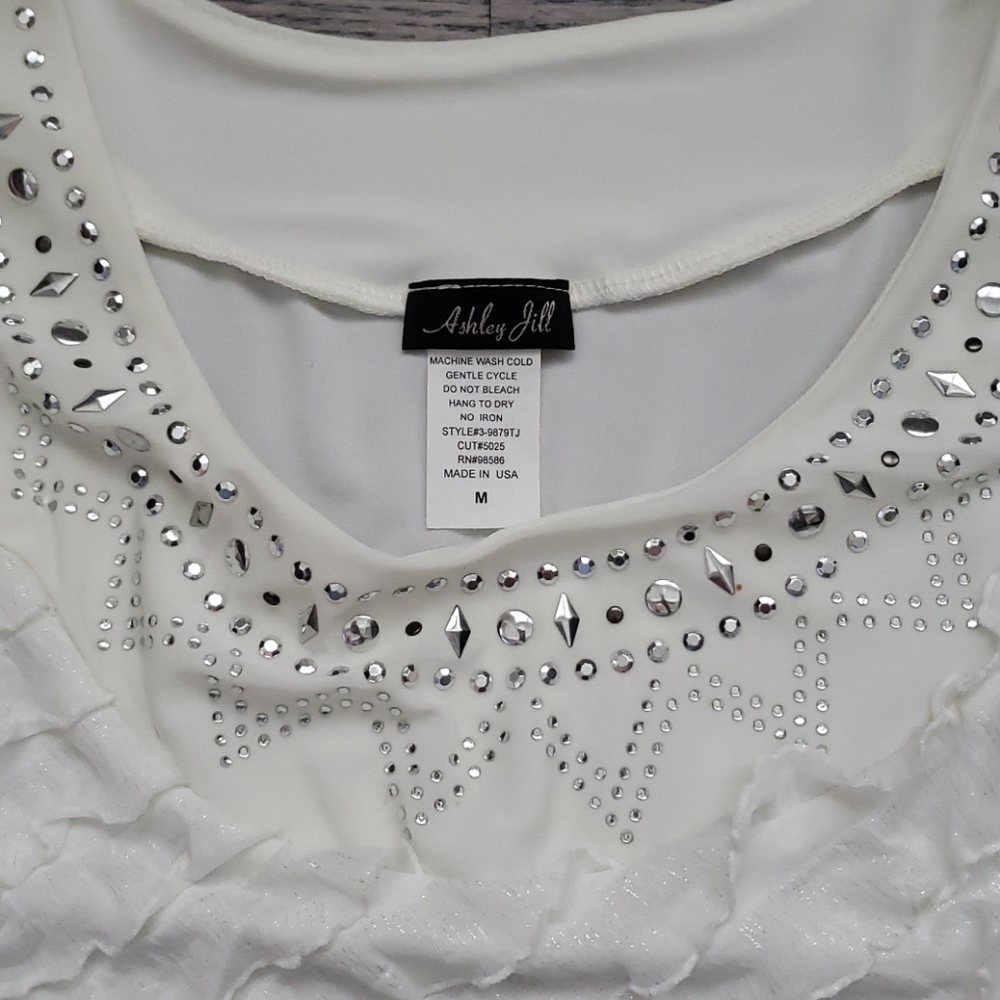 White Ruffle Tank - Picture 2 of 7